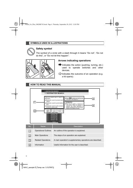 Toyota Toyota Touch &amp;amp; Go - PZ490-00331-*0 - Toyota Touch &amp; Go - Toyota Touch &amp; Go Plus - English - mode d'emploi