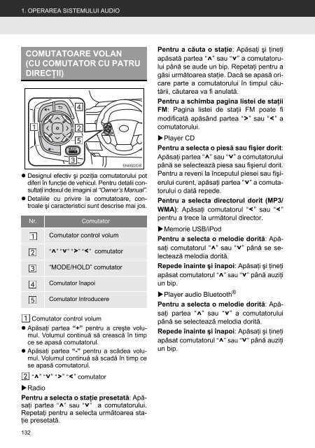 Toyota Toyota Touch &amp;amp; Go - PZ490-00331-*0 - Toyota Touch &amp; Go - Toyota Touch &amp; Go Plus - Romanian - mode d'emploi