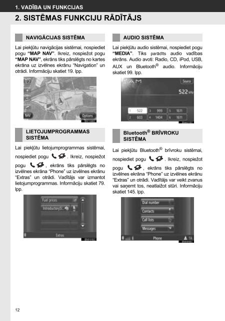 Toyota Toyota Touch &amp;amp; Go - PZ490-00331-*0 - Toyota Touch &amp; Go - Toyota Touch &amp; Go Plus - Latvian - mode d'emploi