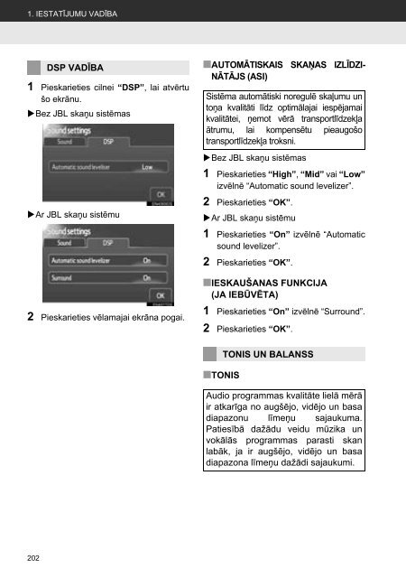 Toyota Toyota Touch &amp;amp; Go - PZ490-00331-*0 - Toyota Touch &amp; Go - Toyota Touch &amp; Go Plus - Latvian - mode d'emploi