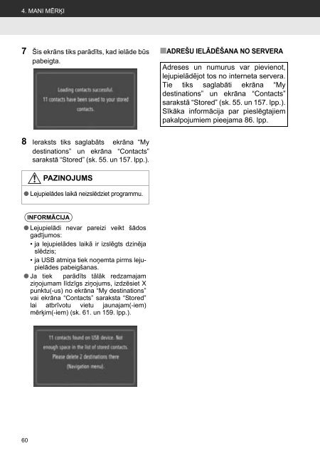 Toyota Toyota Touch &amp;amp; Go - PZ490-00331-*0 - Toyota Touch &amp; Go - Toyota Touch &amp; Go Plus - Latvian - mode d'emploi