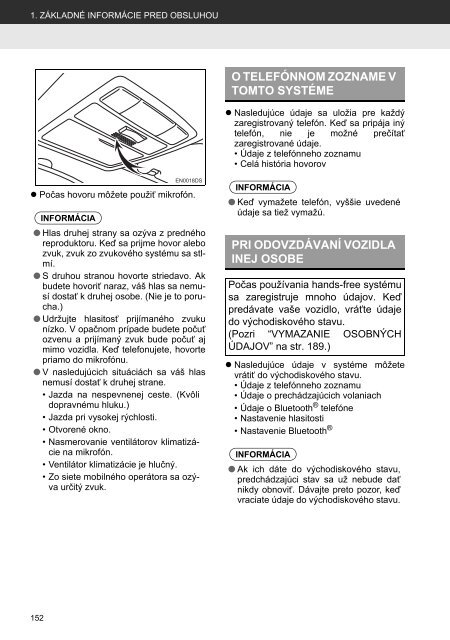 Toyota Toyota Touch &amp;amp; Go - PZ490-00331-*0 - Toyota Touch &amp; Go - Toyota Touch &amp; Go Plus - Slovak - mode d'emploi