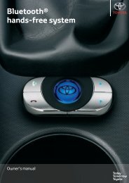 Toyota Bluetooth hands - PZ420-I0290-EN - Bluetooth hands-free system (English) - mode d'emploi