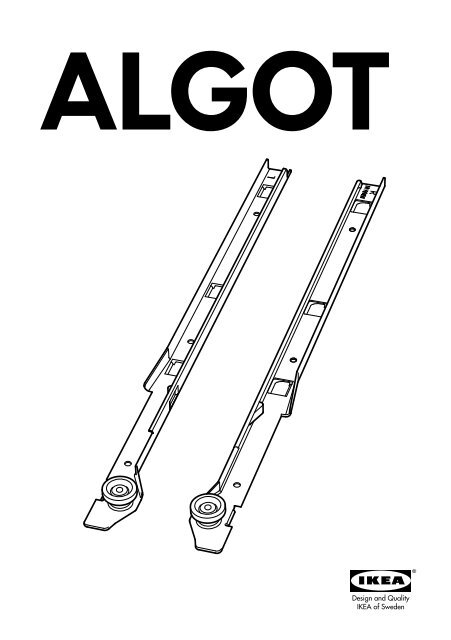 Ikea ALGOT guida da parete/cestelli in rete - S39917062 - Istruzioni di  montaggio