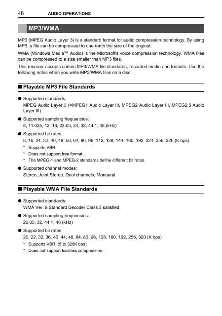 Toyota TNS410 - PZ420-E0333-EN - TNS410 - mode d'emploi