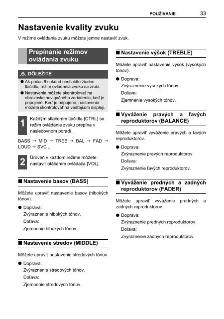 Toyota TNS410 - PZ420-E0333-SK - TNS410 - mode d'emploi