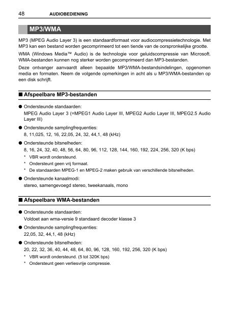 Toyota TNS410 - PZ420-E0333-NL - TNS410 - mode d'emploi