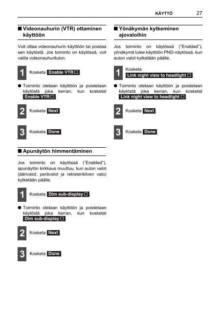 Toyota TNS410 - PZ420-E0333-FI - TNS410 - mode d'emploi