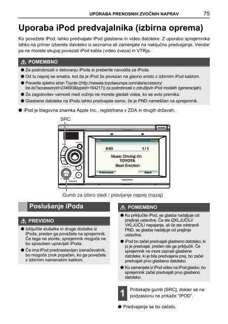 Toyota TNS410 - PZ420-E0333-SL - TNS410 - mode d'emploi