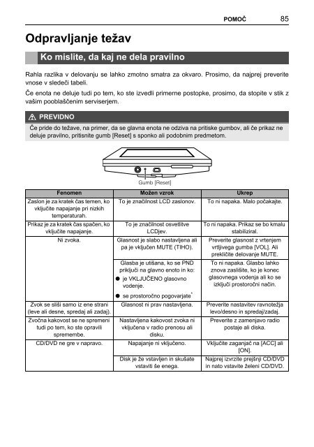 Toyota TNS410 - PZ420-E0333-SL - TNS410 - mode d'emploi