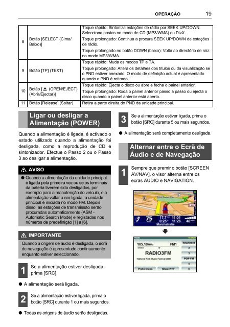 Toyota TNS410 - PZ420-E0333-PT - TNS410 - mode d'emploi