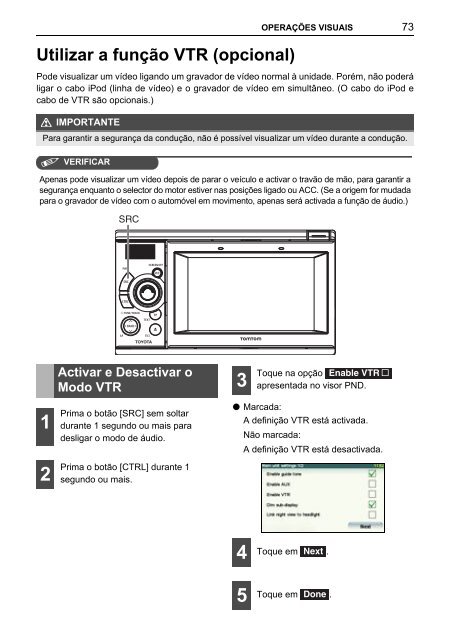 Toyota TNS410 - PZ420-E0333-PT - TNS410 - mode d'emploi