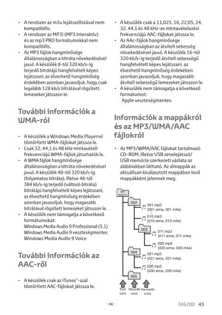 Toyota TAS200 - PZ420-00212-HU - TAS200 (Hungarian) - mode d'emploi