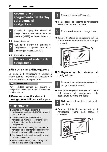 Toyota TNS410 - PZ420-E0333-IT - TNS410 - mode d'emploi