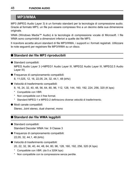 Toyota TNS410 - PZ420-E0333-IT - TNS410 - mode d'emploi