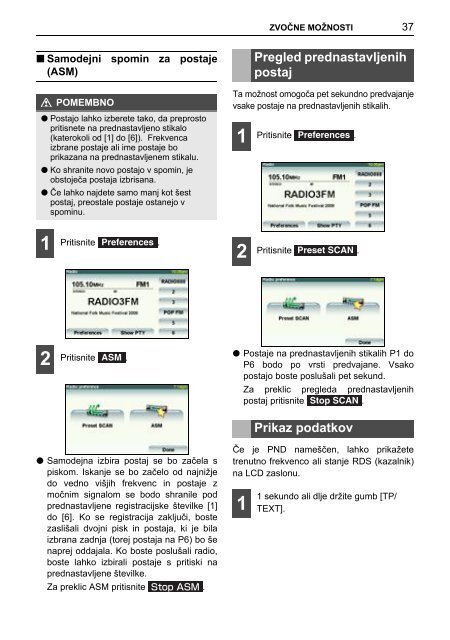 Toyota TNS410 - PZ420-E0333-SL - TNS410 - mode d'emploi