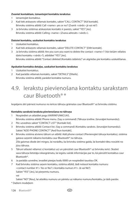 Toyota Bluetooth UIM English Russian Lithuanian Latvian Estonian - PZ420-00295-BE - Bluetooth UIM English Russian Lithuanian Latvian Estonian - mode d'emploi