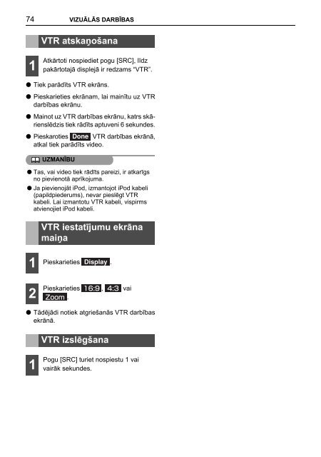 Toyota TNS410 - PZ420-E0333-LV - TNS410 - mode d'emploi