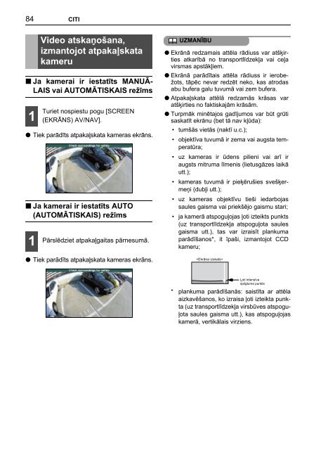 Toyota TNS410 - PZ420-E0333-LV - TNS410 - mode d'emploi