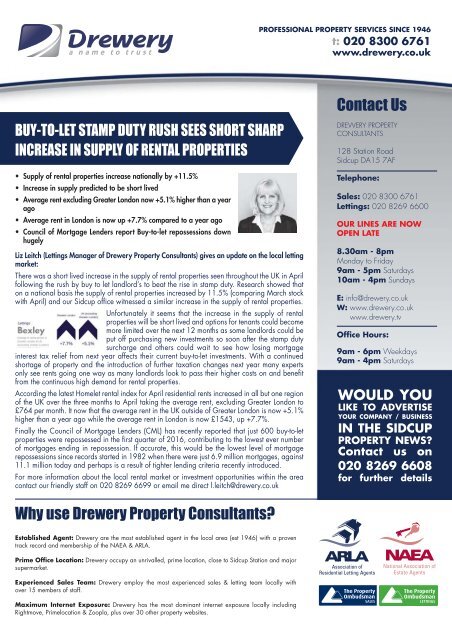 SIDCUP PROPERTY NEWS - JUNE 2016