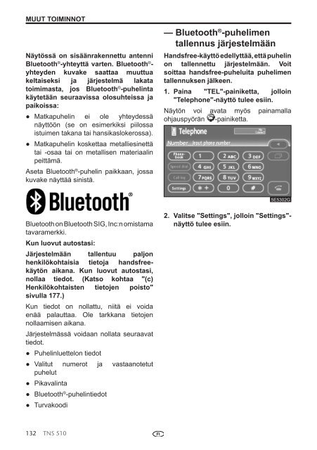 Toyota TNS510 - PZ445-00333-FI - TNS510 (Finnish) - mode d'emploi