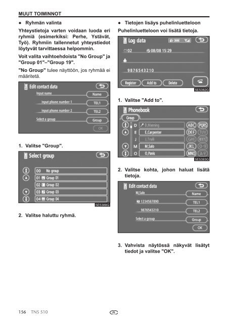 Toyota TNS510 - PZ445-00333-FI - TNS510 (Finnish) - mode d'emploi