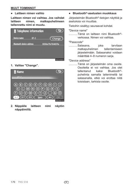 Toyota TNS510 - PZ445-00333-FI - TNS510 (Finnish) - mode d'emploi