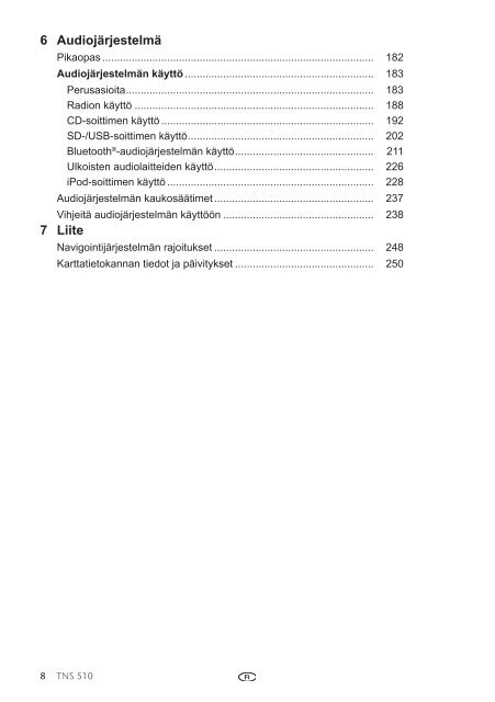 Toyota TNS510 - PZ445-00333-FI - TNS510 (Finnish) - mode d'emploi