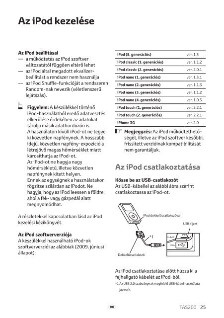 Toyota TAS200 - PZ420-00212-HU - TAS200 (Hungarian) - mode d'emploi