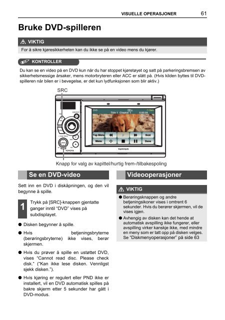 Toyota TNS410 - PZ420-E0333-NO - TNS410 - mode d'emploi