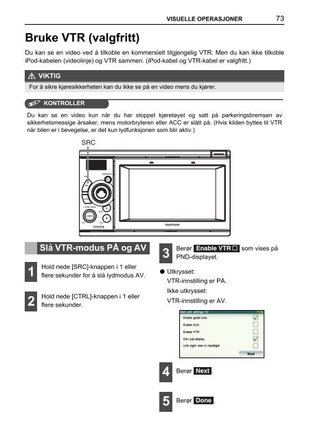 Toyota TNS410 - PZ420-E0333-NO - TNS410 - mode d'emploi