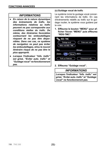 Toyota TNS350 - PZ49X-00334-FR - TNS350 - French - mode d'emploi