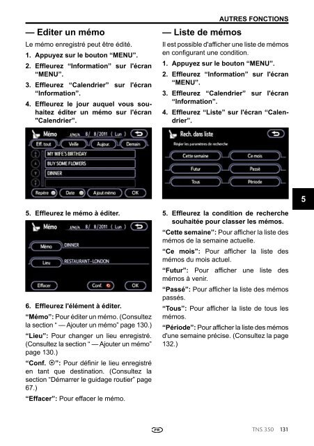 Toyota TNS350 - PZ49X-00334-FR - TNS350 - French - mode d'emploi