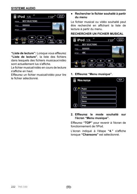 Toyota TNS350 - PZ49X-00334-FR - TNS350 - French - mode d'emploi