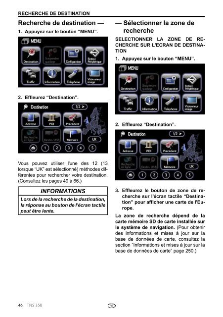 Toyota TNS350 - PZ49X-00334-FR - TNS350 - French - mode d'emploi