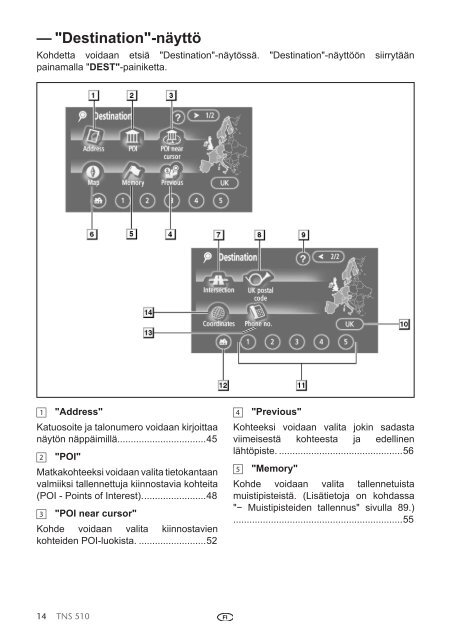 Toyota TNS510 - PZ445-00333-FI - TNS510 (Finnish) - mode d'emploi