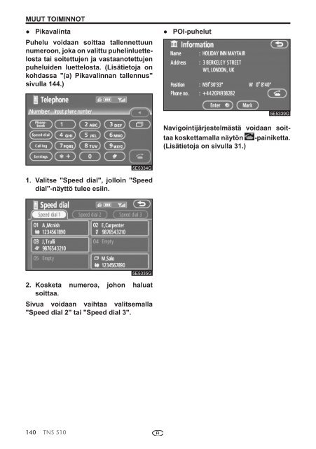 Toyota TNS510 - PZ445-00333-FI - TNS510 (Finnish) - mode d'emploi