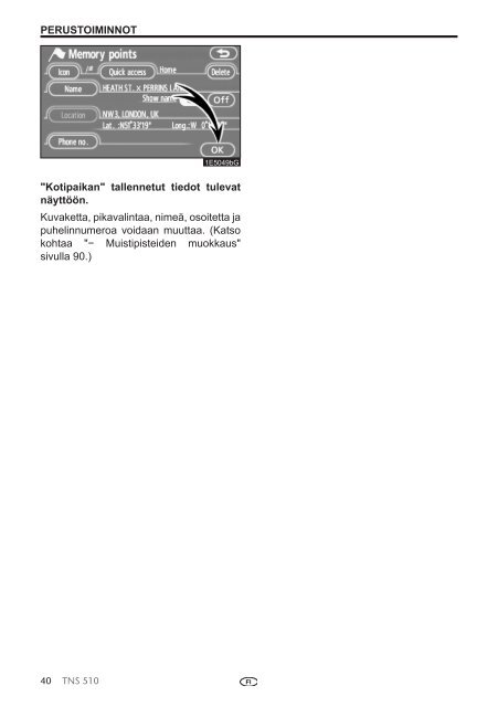 Toyota TNS510 - PZ445-00333-FI - TNS510 (Finnish) - mode d'emploi