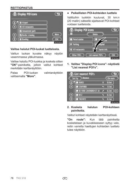 Toyota TNS510 - PZ445-00333-FI - TNS510 (Finnish) - mode d'emploi