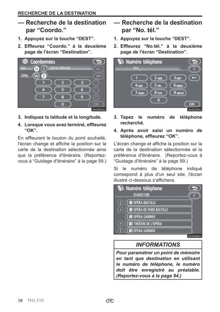 Toyota TNS510 - PZ445-00333-FR - TNS510 (French) - mode d'emploi