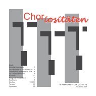 Choriositäten - Männerchor Götzis