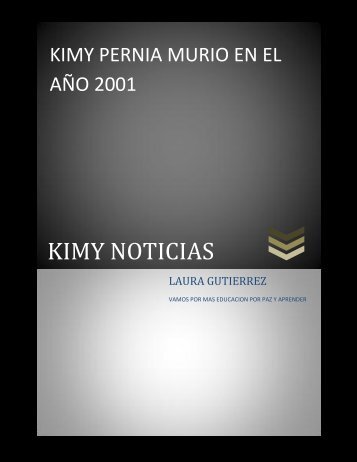 KIMY PERNIA MURIO EN EL AÑO 2001