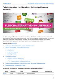 Hintergrundartikel Fleischalternativen