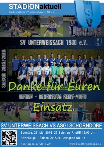 SV Unterweissach - ASGI Schorndorf