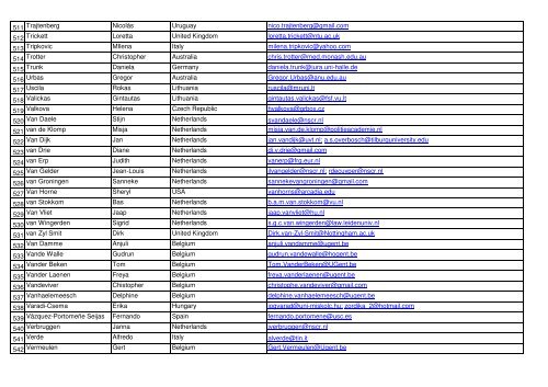 List of participants ESC - Invitation - 11th Annual Conference of the ...