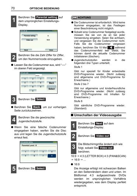 Toyota TNS410 - PZ420-E0333-DE - TNS410 - mode d'emploi