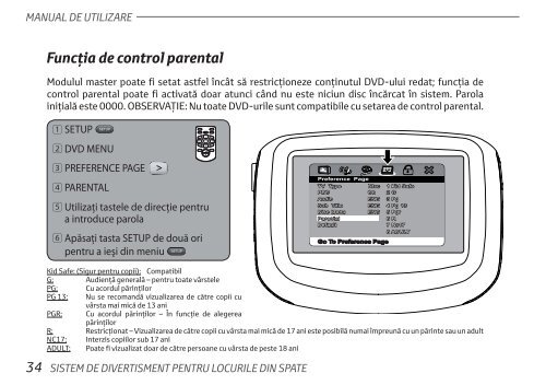 Toyota Rear Entertainment System - PZ462-00207-00 - Rear Entertainment System - Romanian - mode d'emploi