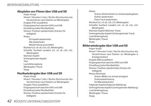 Toyota Rear Entertainment System - PZ462-00207-00 - Rear Entertainment System - German - mode d'emploi