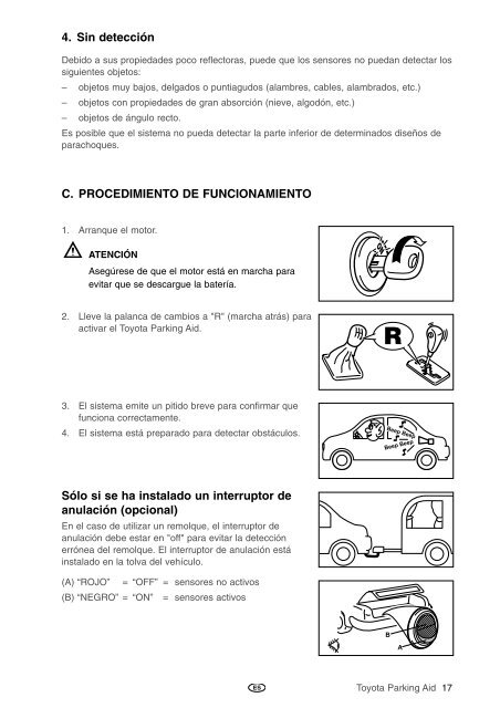 Toyota Toyota Parking Aid 400 - PZ464-00420-40 - Toyota Parking Aid 400 - mode d'emploi