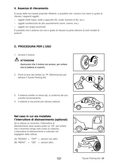 Toyota Toyota Parking Aid 400 - PZ464-00420-40 - Toyota Parking Aid 400 - mode d'emploi